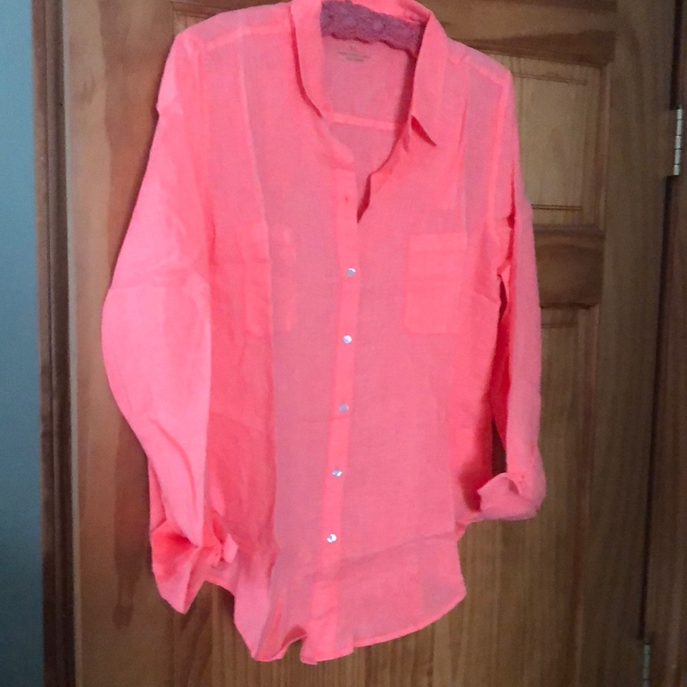 Lilly Pulitzer Linen Blouse. Size XL. NWT